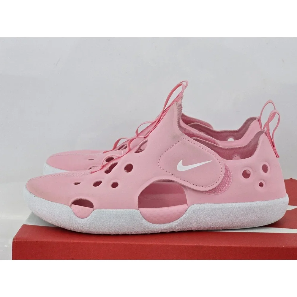 Nike Sunray Protect 4 Water Shoes Sandals sz 1 Youth Girl Pink/White Closed Toe